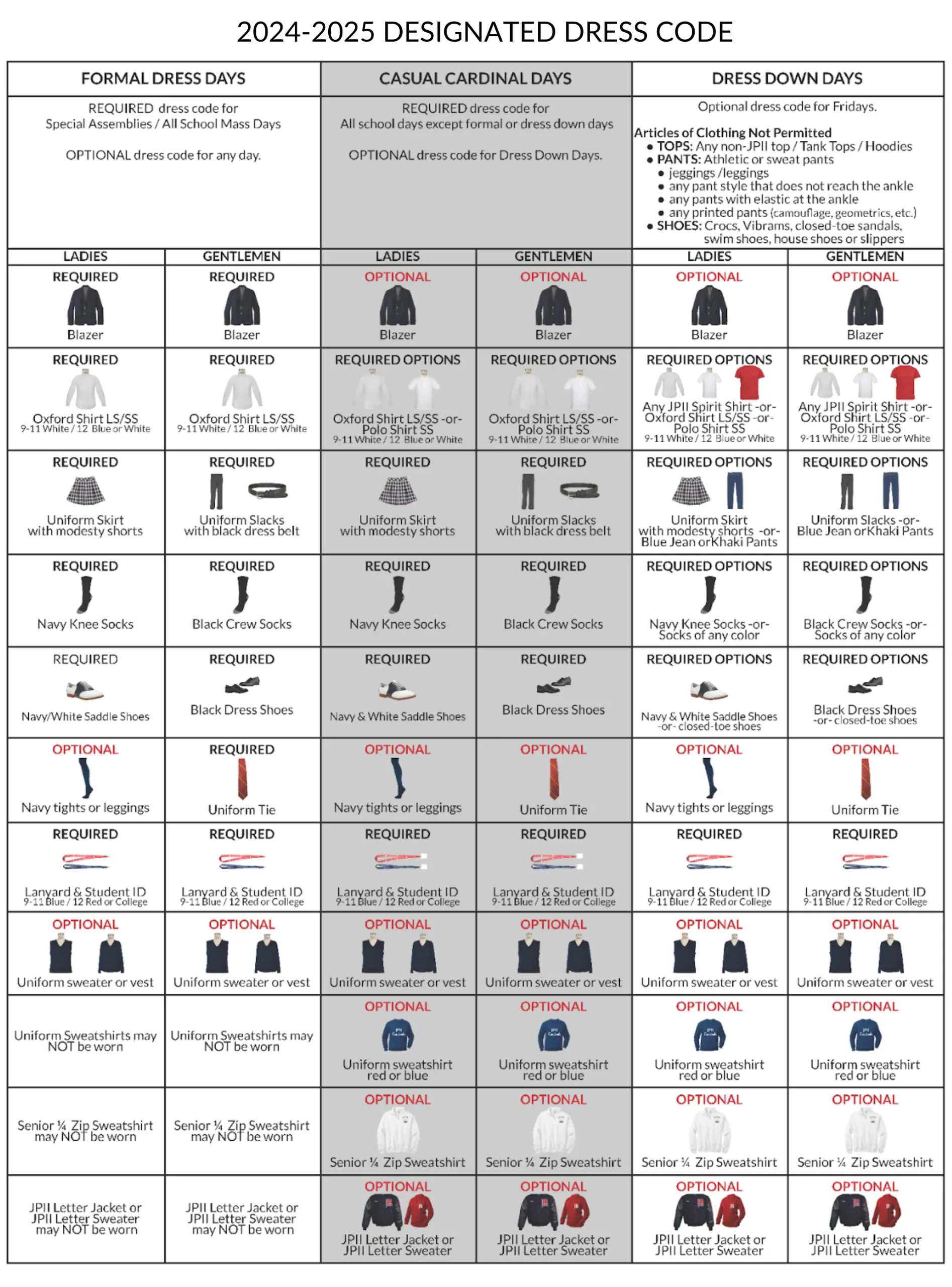 School Uniform | Welcome | John Paul II High School | Texas