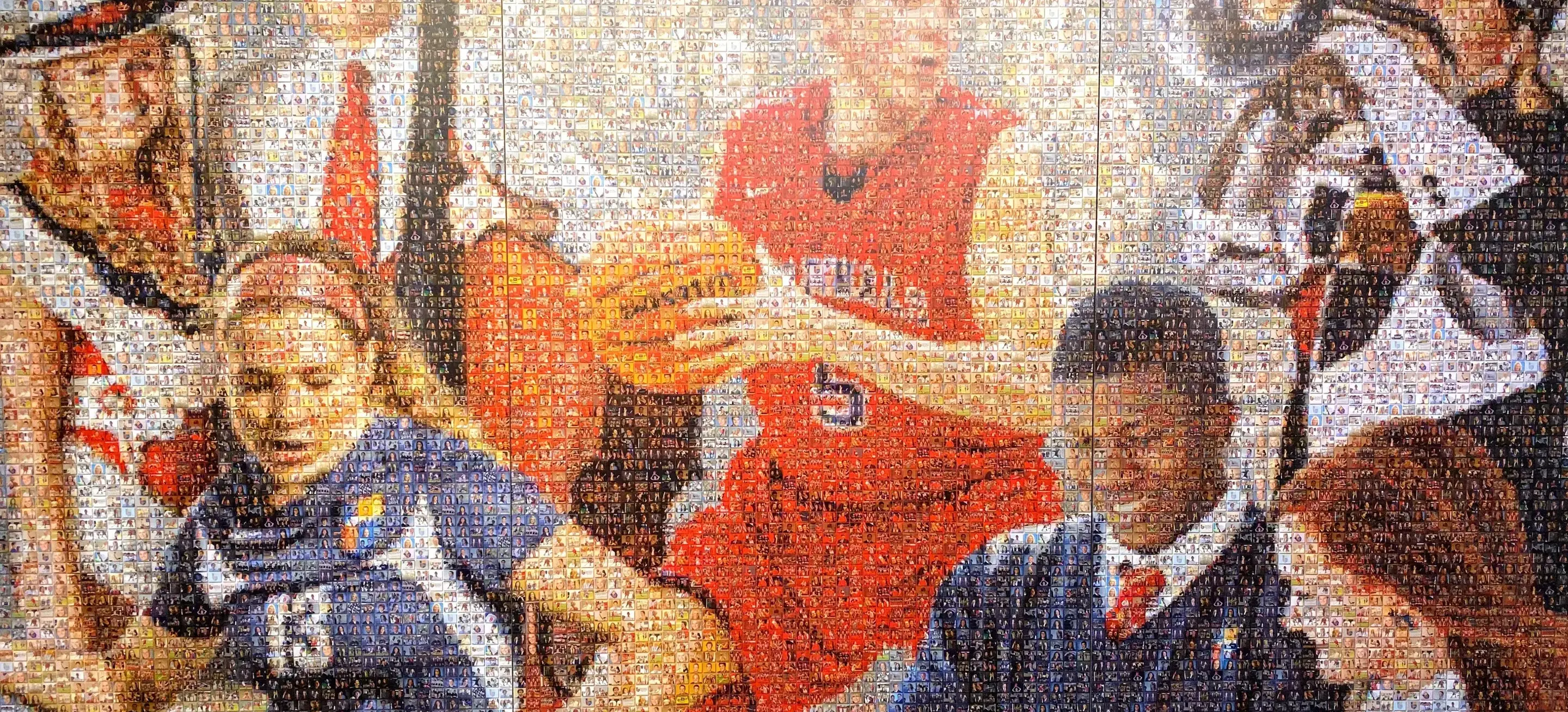 JPII mosaic picture mural